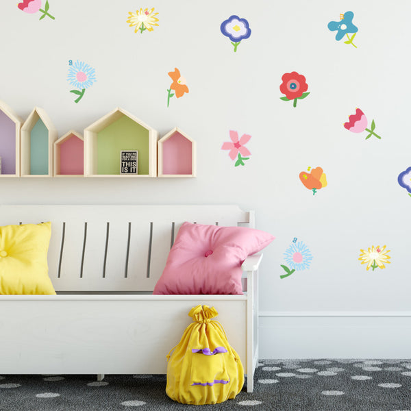 Wall Decal Stickers (Lovely Flowers)