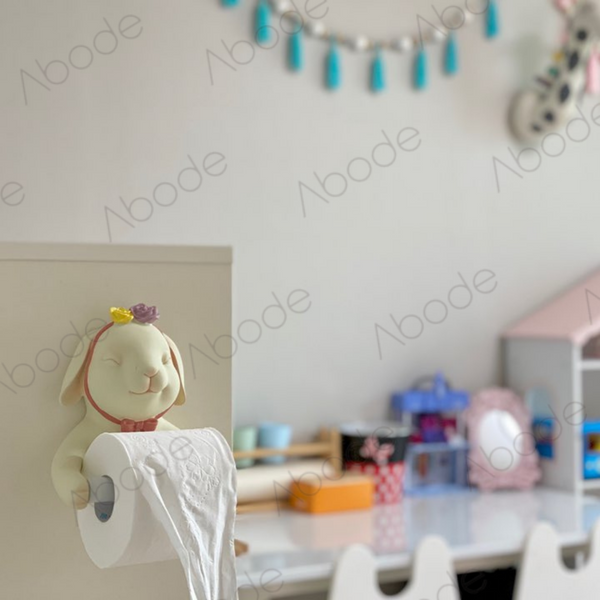 Toilet Roll Holder (Smiley rabbit)
