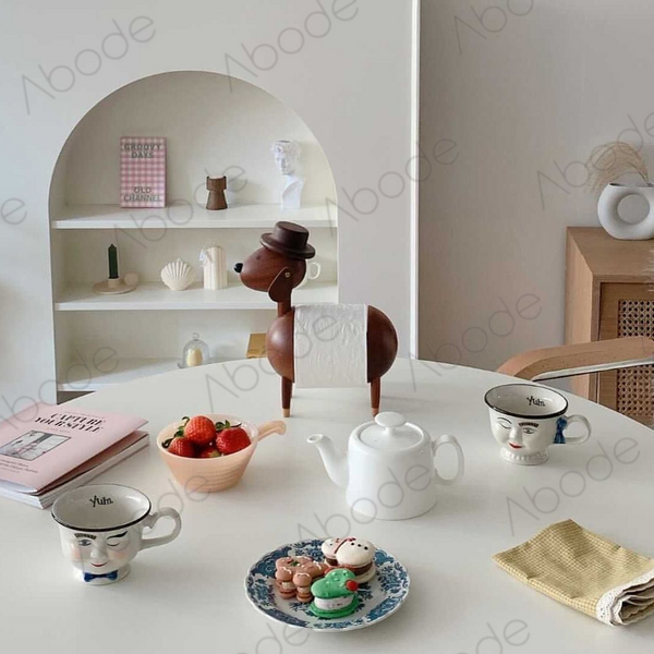 Wooden Dachshund Roll Paper Tissue Holder