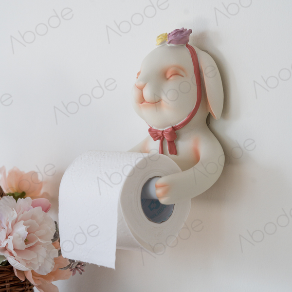 Toilet Roll Holder (Smiley rabbit)