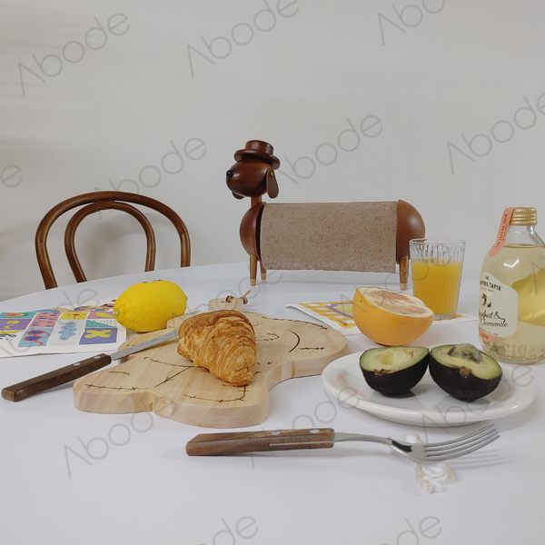 Wooden Dachshund Roll Paper Tissue Holder