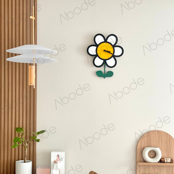 Tulip & Daisy Silent Wall Clock