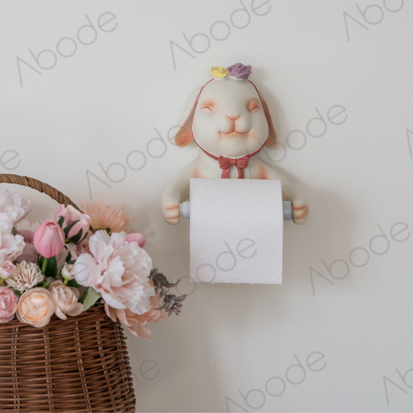 Toilet Roll Holder (Smiley rabbit)