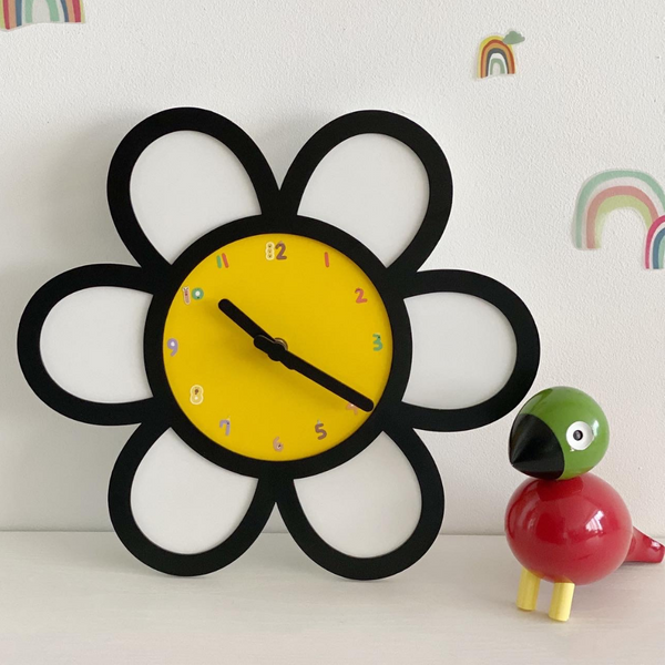 Tulip & Daisy Silent Wall Clock