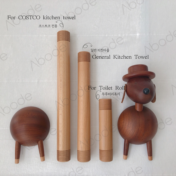 Wooden Dachshund Roll Paper Tissue Holder