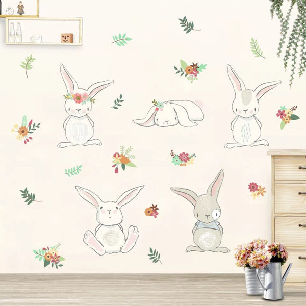 Wall Decal Stickers (Lovely Rabbits)