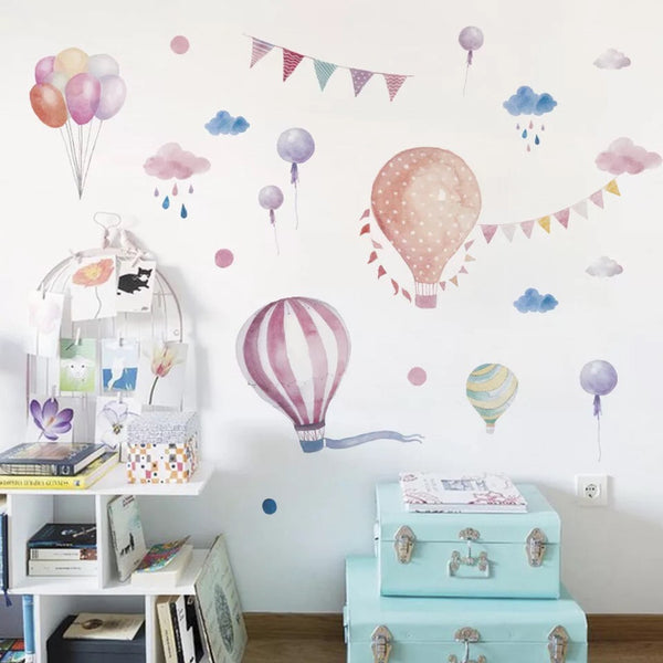 Wall Decal Stickers (Lovely Hot Air Balloons)