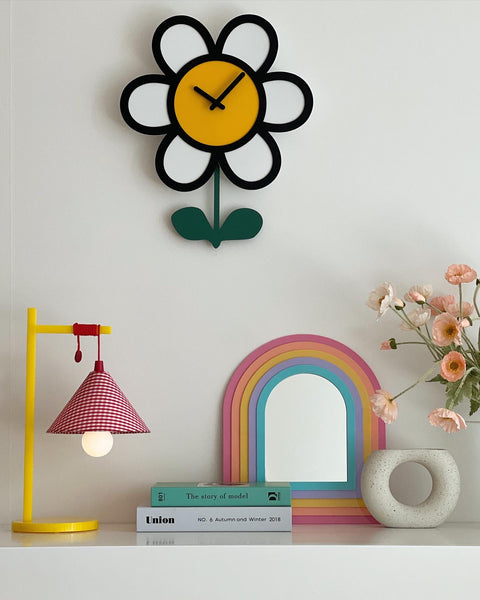 Tulip & Daisy Silent Wall Clock