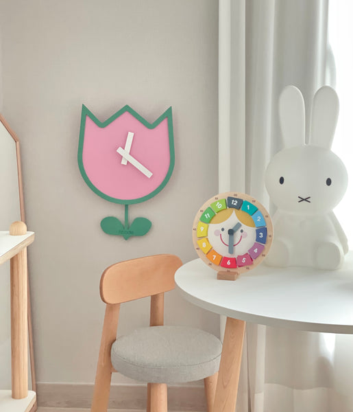 Tulip & Daisy Silent Wall Clock