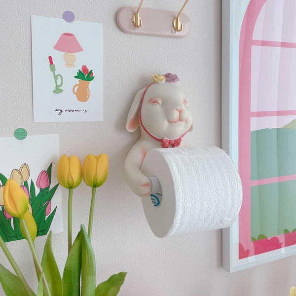 Toilet Roll Holder (Smiley rabbit)