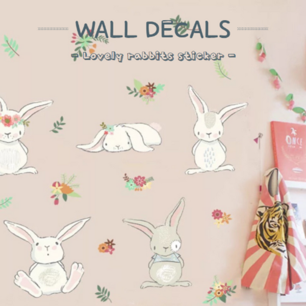 Wall Decal Stickers (Lovely Rabbits)